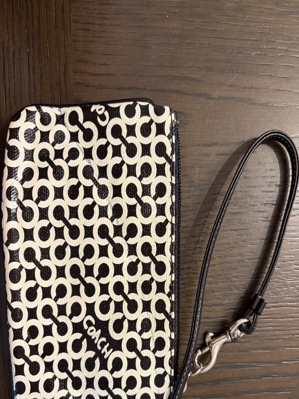 Coach Wristlet, Black and White - Picture 3 of 3